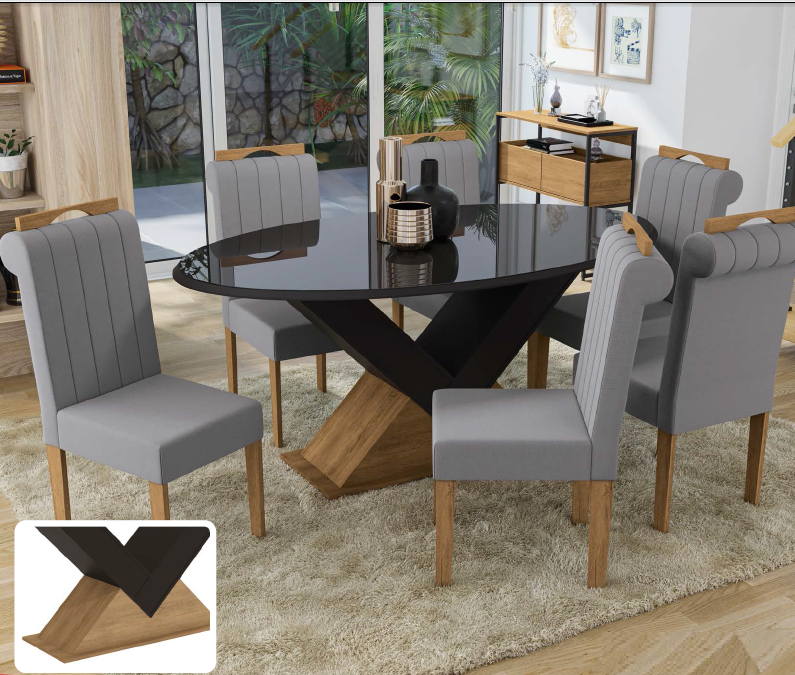 Conjunto Amora | CSJ1402EA-A050 | Kappesberg Sala de Jantar