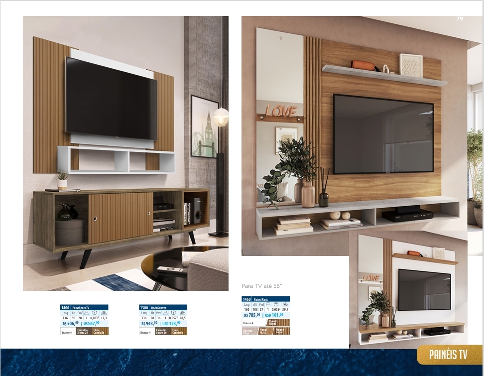 Painéis + Rack | 1400 - 1300 - 1460 | Mac Venda : -40% 0925