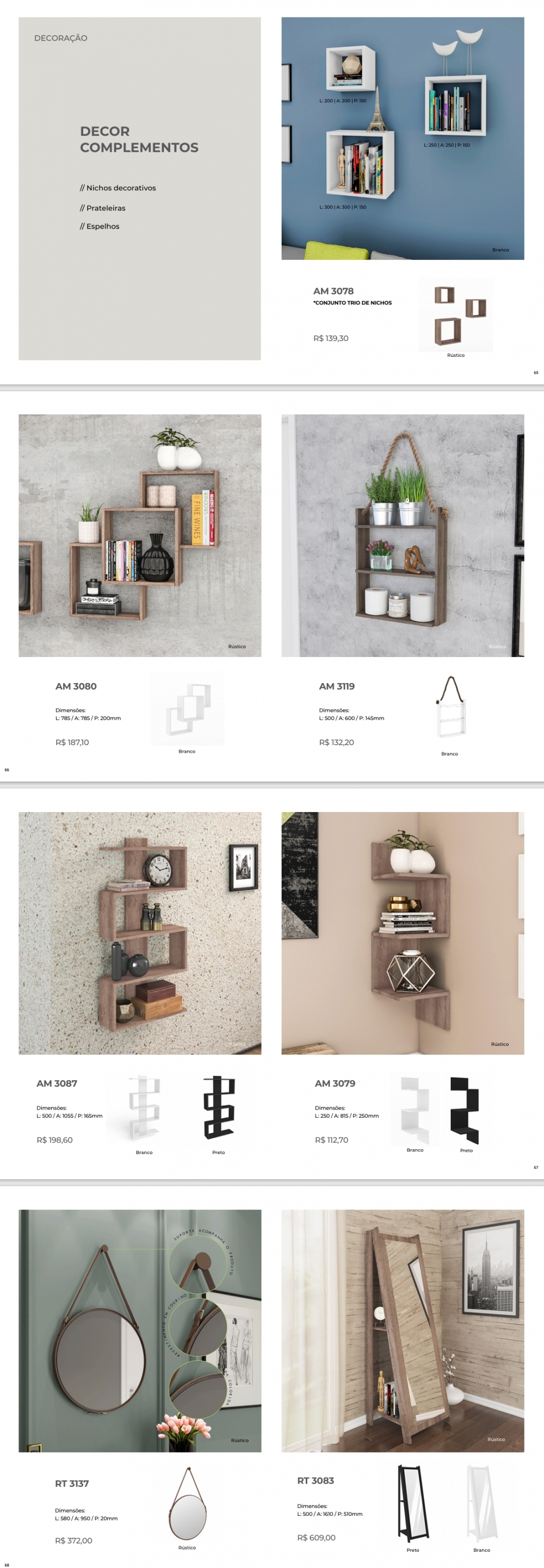 Complementos de Decoração | AM 3078 - AM 3080 - AM 3119 -AM 3087 - AM 3079 - RT 3137 - RT 3083 | Movelbento : Venda -40% 0325