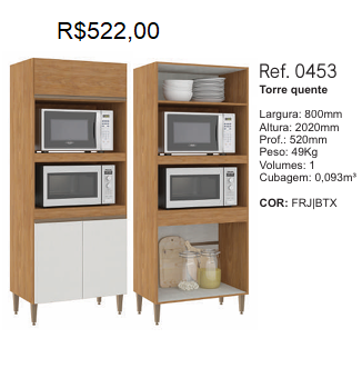 Cozinha Modulada Sabrina Freijó | Valor Das Peças Avulsas Acima De Cada Imagem Do Produto | Soluzione 0226