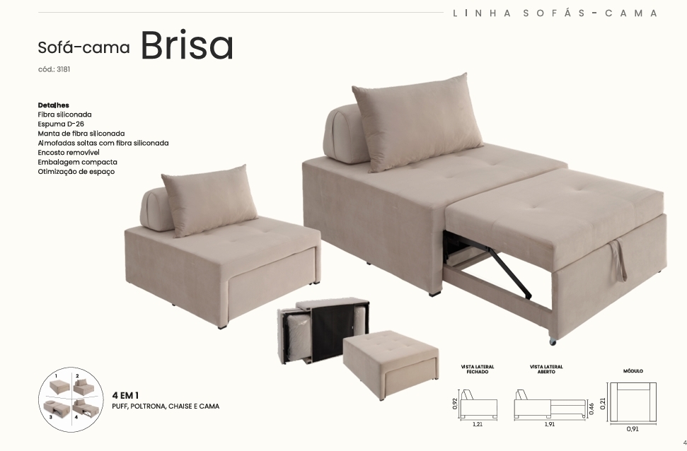 Sofá Cama Brisa | Estofama 0626