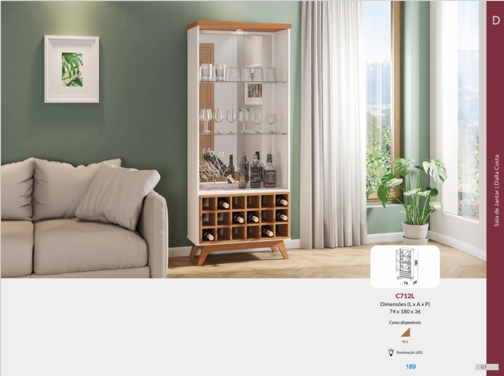 Cristaleira C712L | Dalla Costa 0826