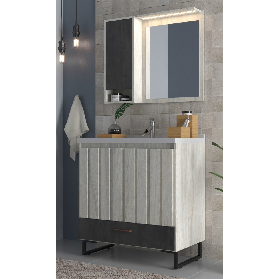 Conjunto Gabinete e Espelheira Belfast 80 | Belizze 