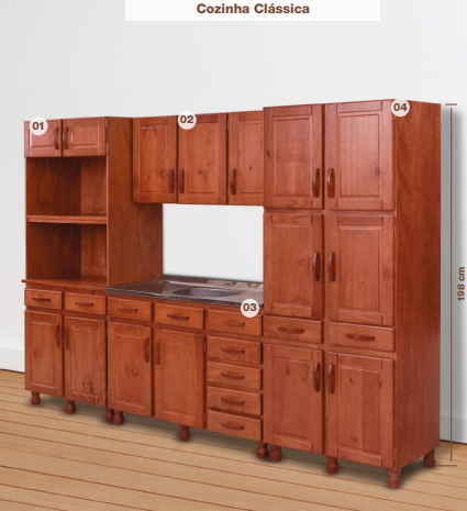 PREÇO + BARATO DO BRASIL | Cozinha Modulada Sob Medida Clássica | ZN 