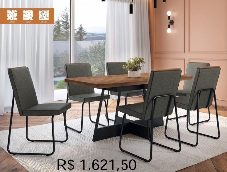 Conjunto Sala de Jantar | Cadeira Lira - Mesas Átria - Ariel Carraro | Venda: +60% 0925