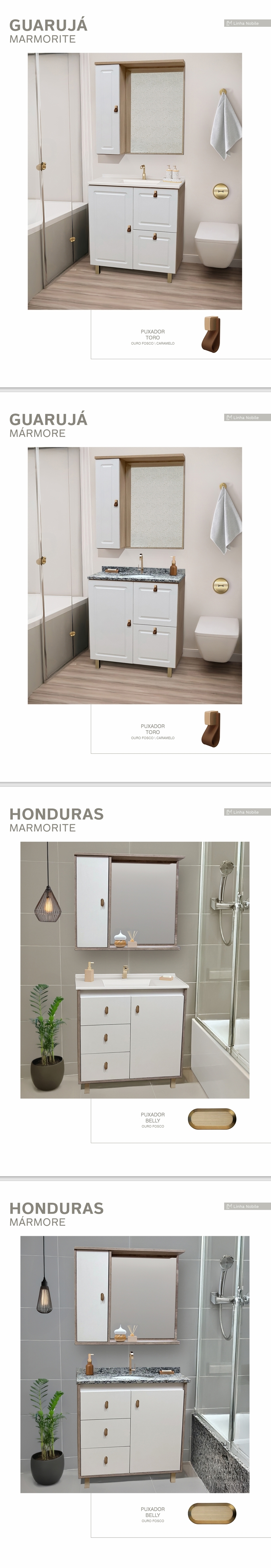 Conjunto de Banheiro | Guarujá - Honduras| Luminetto 0425