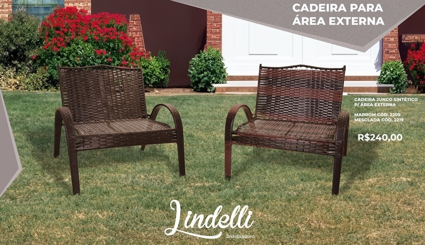 Cadeira para Área Externa Junco Sintético |  Lindelli | Venda: +50% 0525