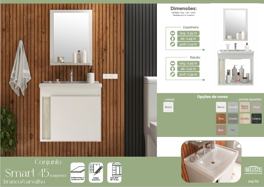 Conjunto Smart 45 Suspenso | Consulte Valores Na Descrição | Belizze 1026