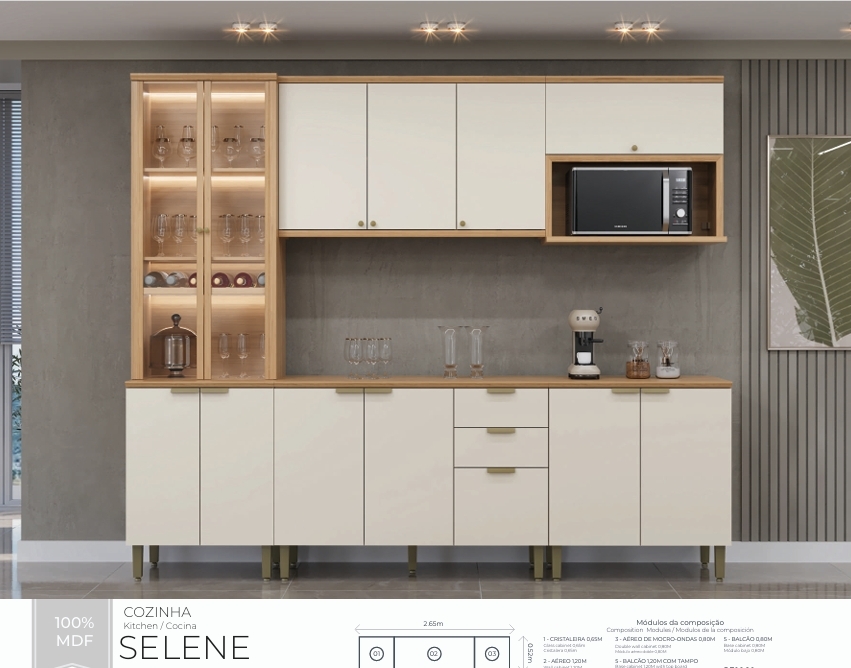 Cozinha Modulada Selene | Linea 0726