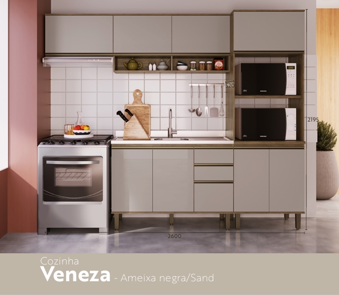 Cozinha Modulada Veneza | Móveis Canção 0526