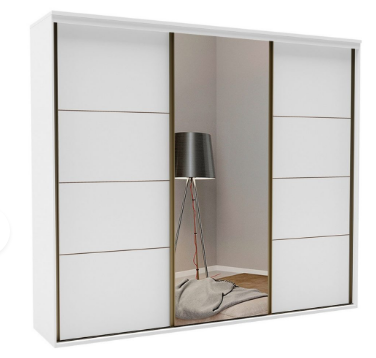 Roupeiro 3P com espelho Eleganza Pop | Ref 510636