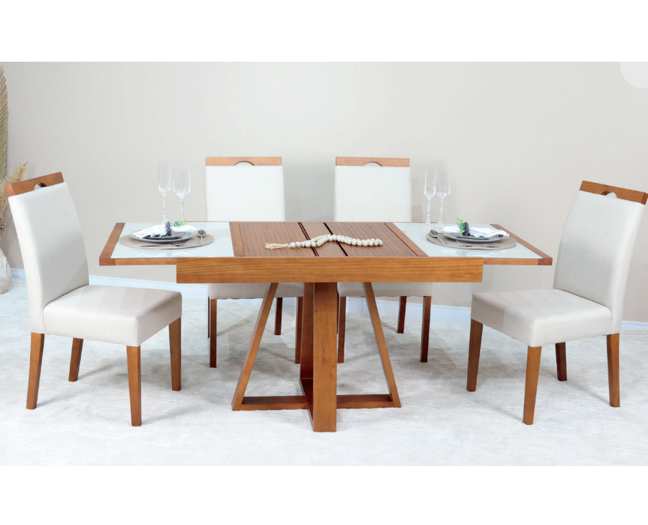 PREÇO + BARATO DO BRASIL | Conjunto Mesa + Cadeiras Ype | Nacional Taeda