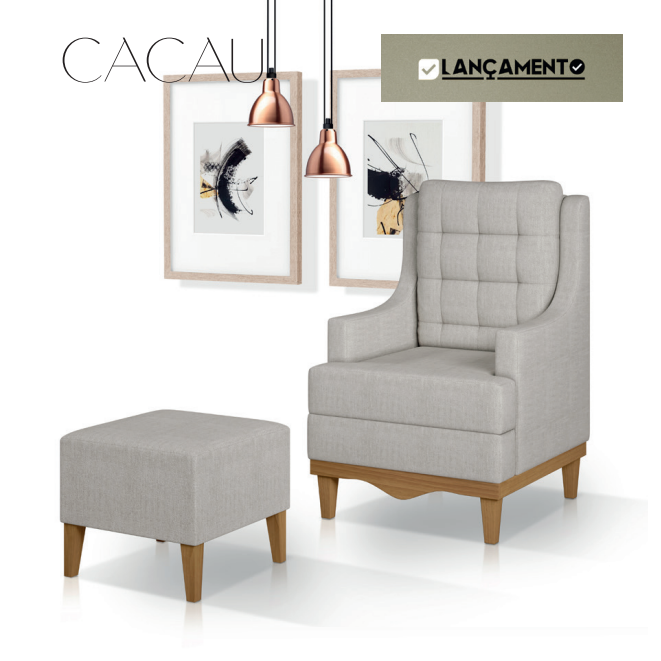 Poltrona Cacau c/ Puff | Luapa 