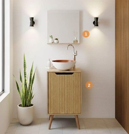 Conjunto de Banheiro | BN3642 - BN3641 | Tecnomobili 0326