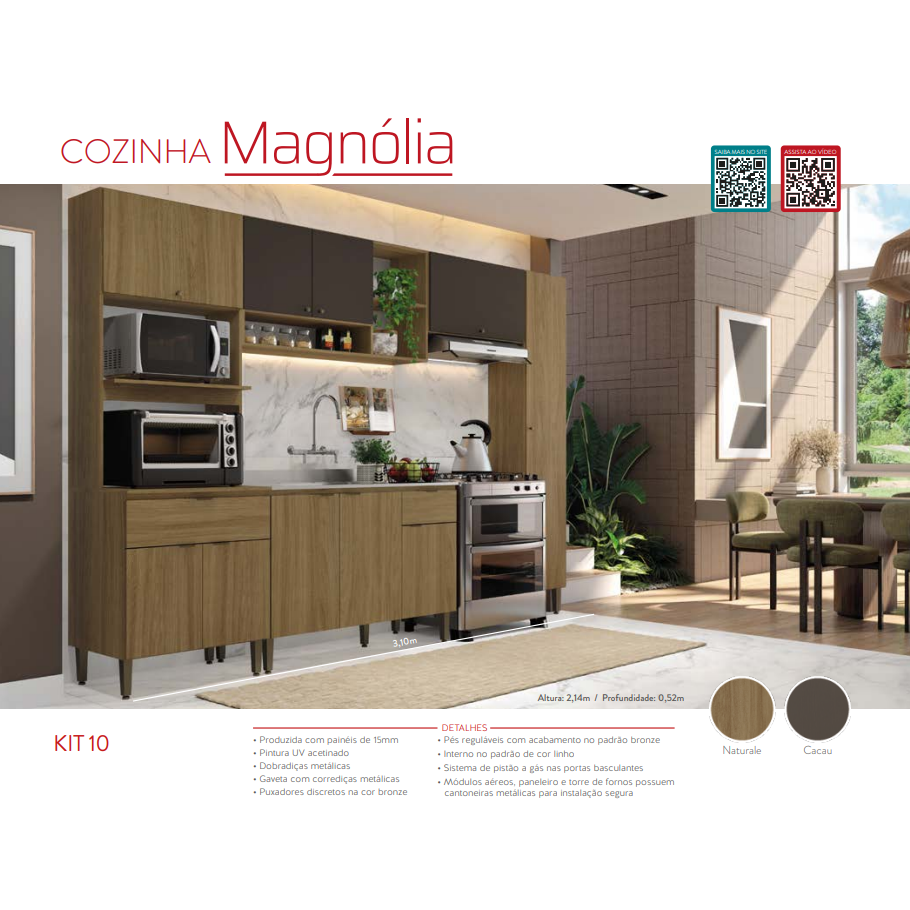 PREÇO + BARATO DO BRASIL | Cozinha Modulada Sob Medida Magnólia | THB 