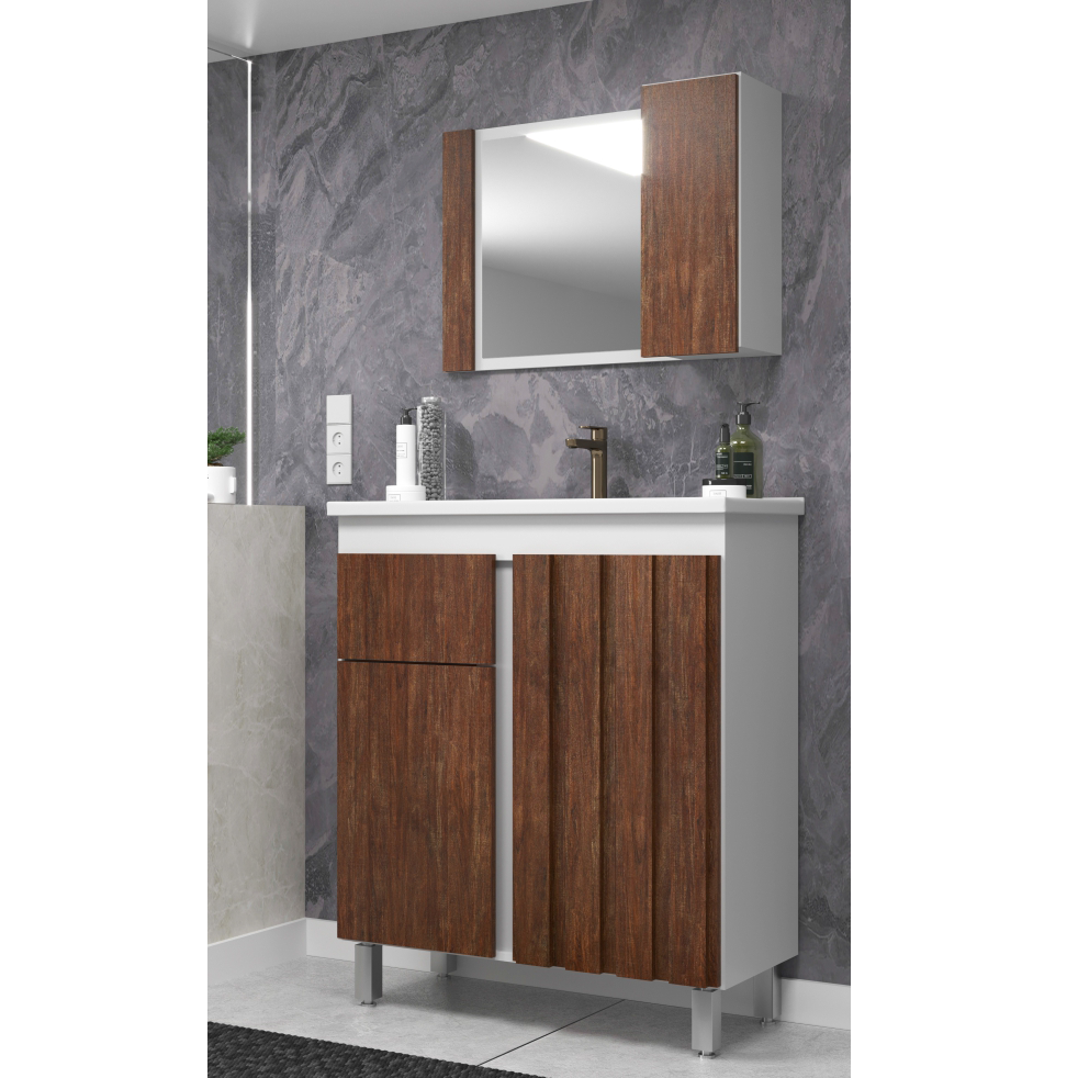 Conjunto Gabinete e Espelheira Laguna 80 | Belizze