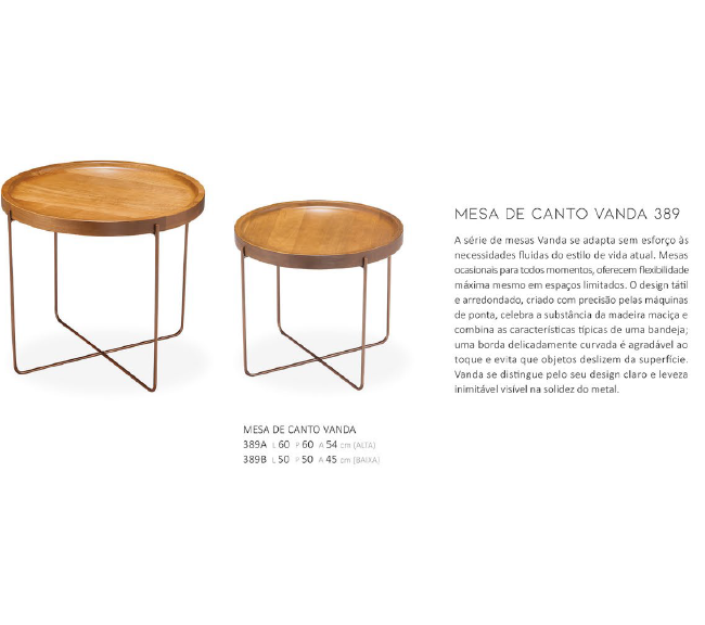PREÇO + BARATO DO BRASIL | Mesa de Canto Vanda 389 | Msul Móveis