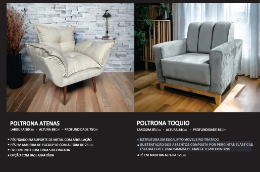 Poltronas | Atenas - Tóquio - Dakota - Montreal - Lotus - Nevada | Openline 0625