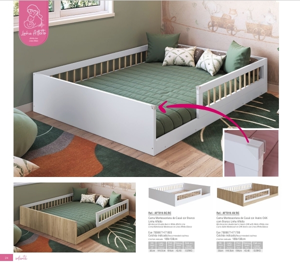 Cama Montessoriana Casal | AFT016 | Completa Móveis 1125