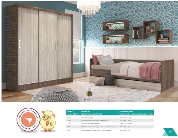 Quarto Infantil | 2026 - 7010 - 2029 - 200 - 210 | Percasa 0625