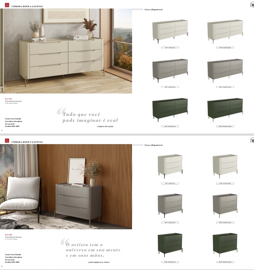Cômoda Bend | C807 - C805 | Decorline 0425