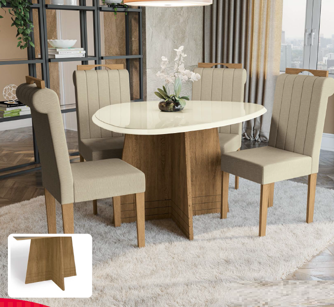 Conjunto Lótus | CSJ1403EA-A019 | Kappesberg Sala de Jantar