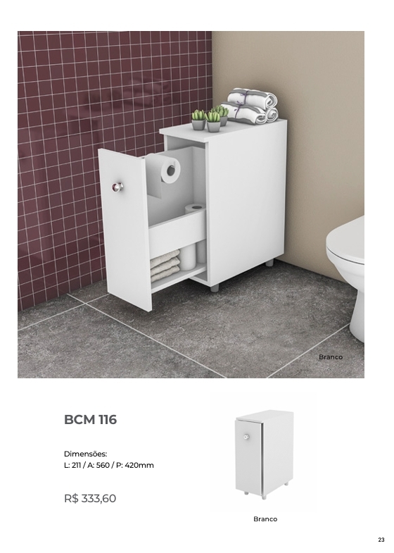 Balcão p/ Banheiro BCM 116 | Movelbento : Venda -40% 0325