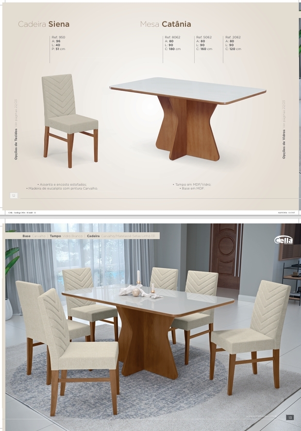 Conjunto Mesa + Cadeira | Siena - Catânia | Cella 0525