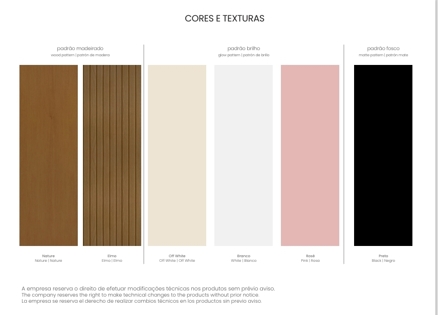ZJB | Cores/Tecidos