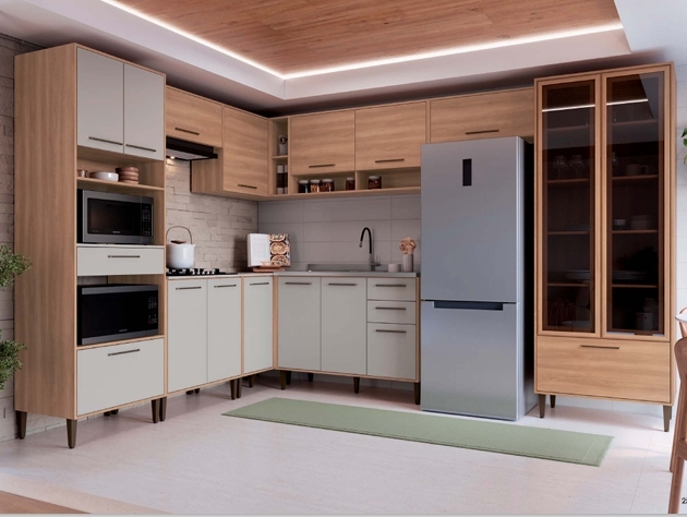 Cozinha Modulada Jade Freijó/Arenas | Delmarco 0726