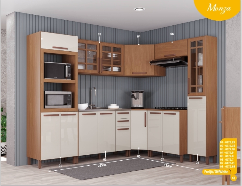 Cozinha Modulada Monza | Indékes 0426