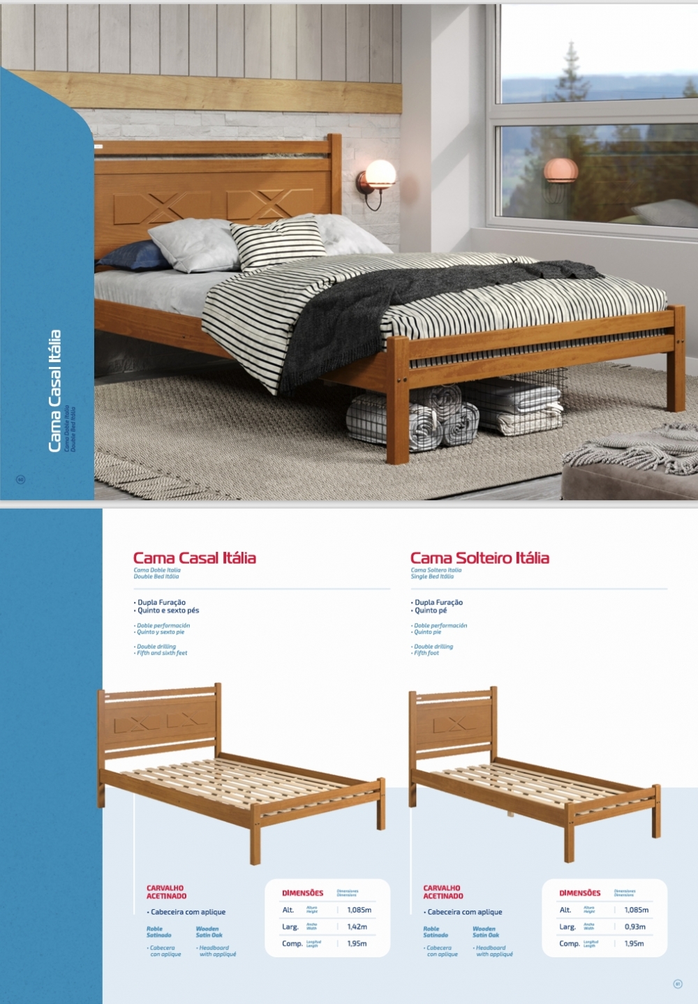 Cama Casal Itália | Tozetto 1125