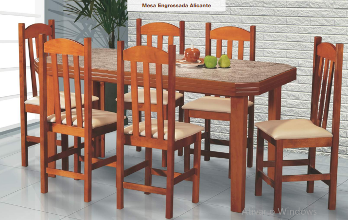 PREÇO + BARATO DO BRASIL | Mesa Engrossada Alicante 2,00 | ZN Móveis 