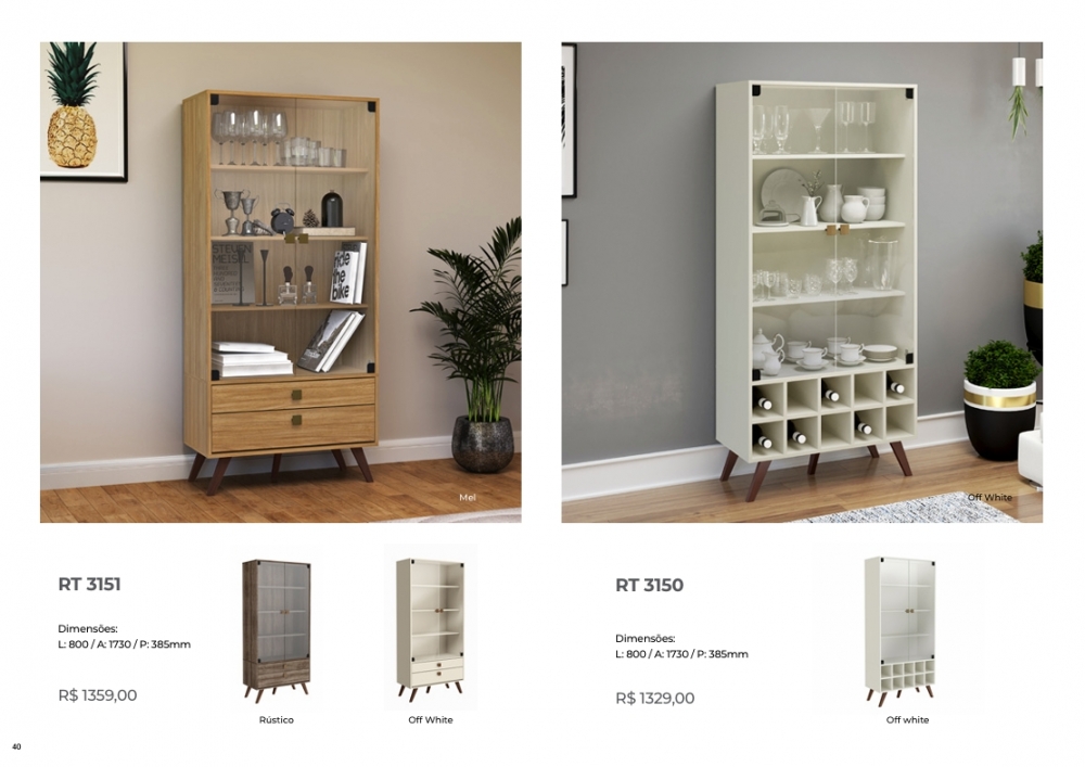 Cristaleira | RT 3151  - RT 3150 | Movelbento : Venda -40% 0325