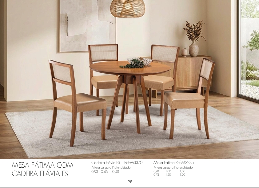 Conjunto | Mesa Fátima + Cadeira Flávia | ACG 0626