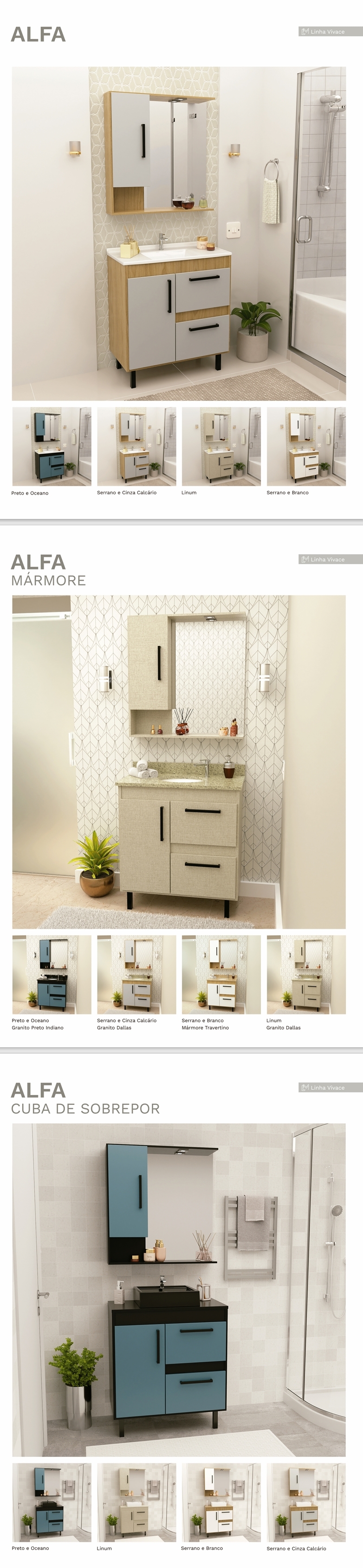 Conjunto de Banheiro | Alfa - Dublin | Luminetto 0425