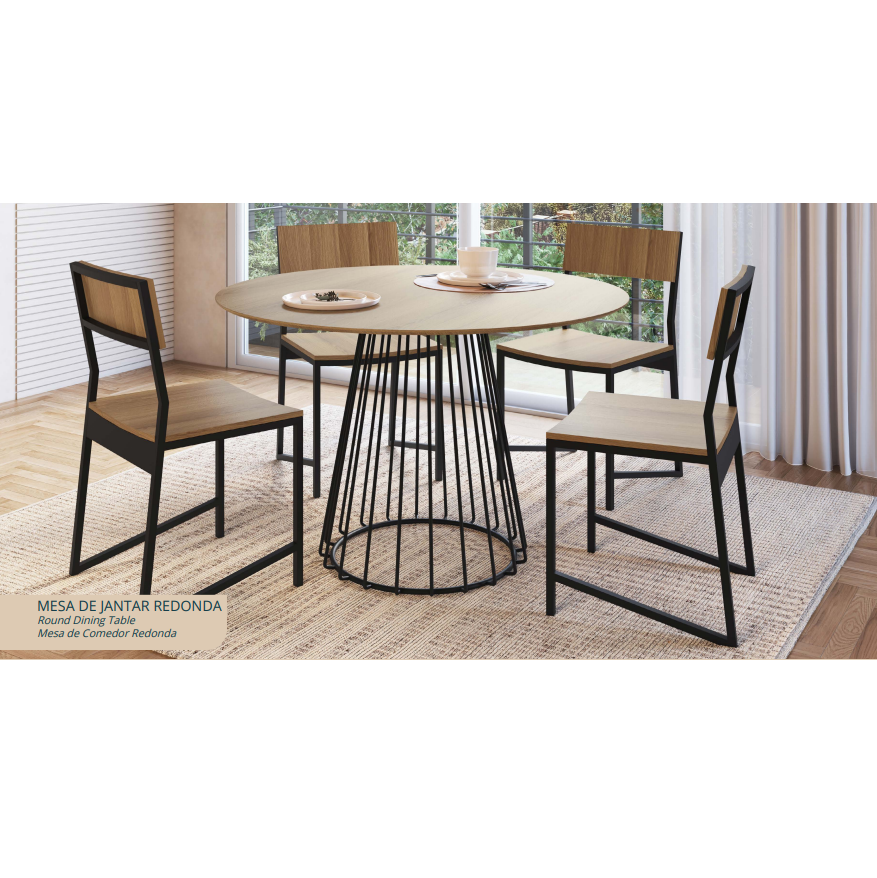 PREÇO + BARATO DO BRASIL | Mesa De Jantar Durand + Cadeira Escama | Metta Mobile