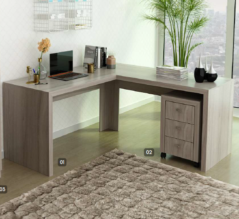 PREÇO + BARATO DO BRASIL | Escrivaninha em L | ME4116 | Tecnomobili