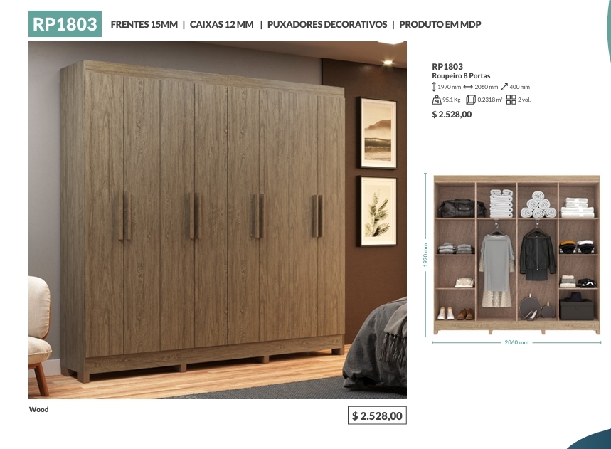 Roupeiro | RP1803 |  Decibal : Venda -65% 0325