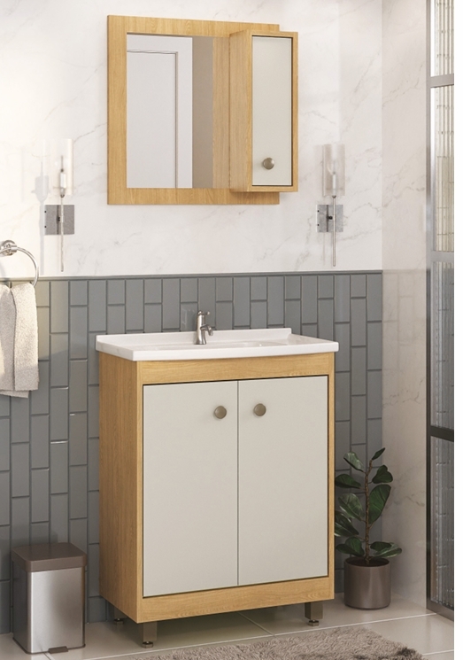 Conjunto  Banheiro Viena 60cm | Ozini 0626