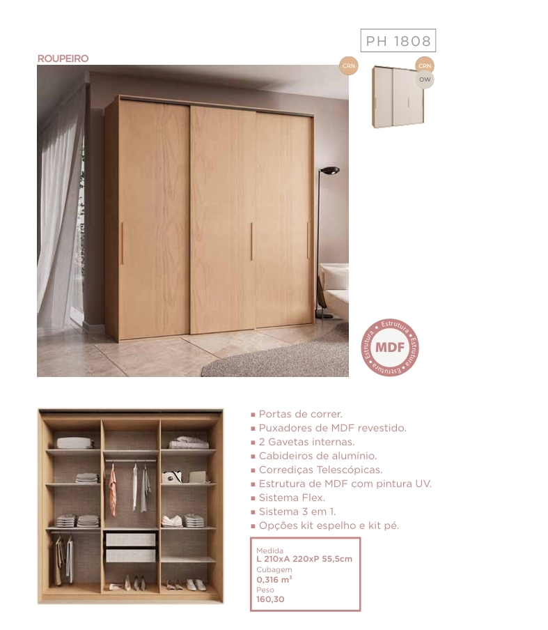 Roupeiro PH 1808 | Herval 0726