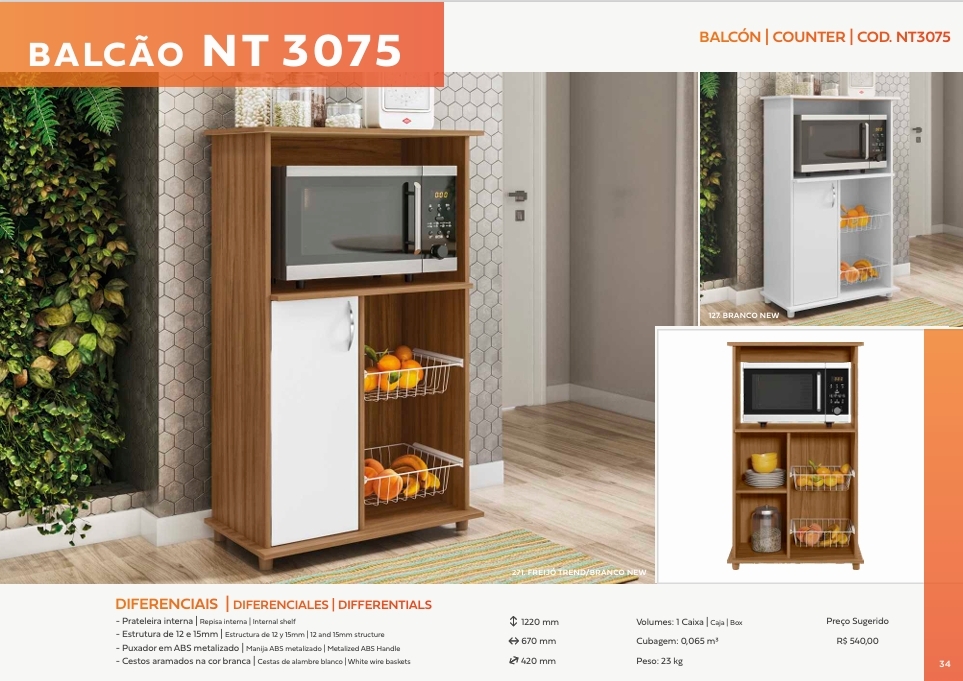 Balcão Forno C/Fruteira | NT 3075 | Notável 0426