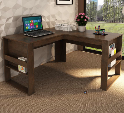 PREÇO + BARATO DO BRASIL | Mesa de Escritório em L | ME4145 | Tecnomobili 