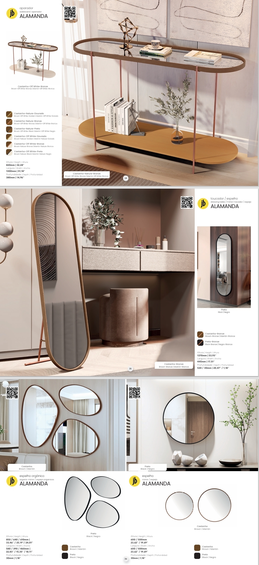 Linha Alamanda | Espelho - Aparador | Jb Bechara : Venda +20% 0325