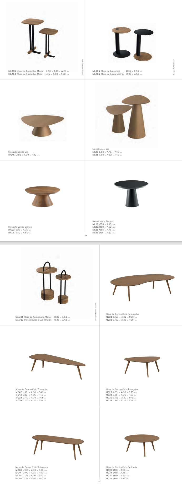 Mesa de Apoio/Lateral/Centro | MLA03 - MLA05 - MC46 - ML30 - MC23 - ML26 - MLM01 - MC28 - MC42 - MC29 - MC40 - MC30 | JMARCON 0425