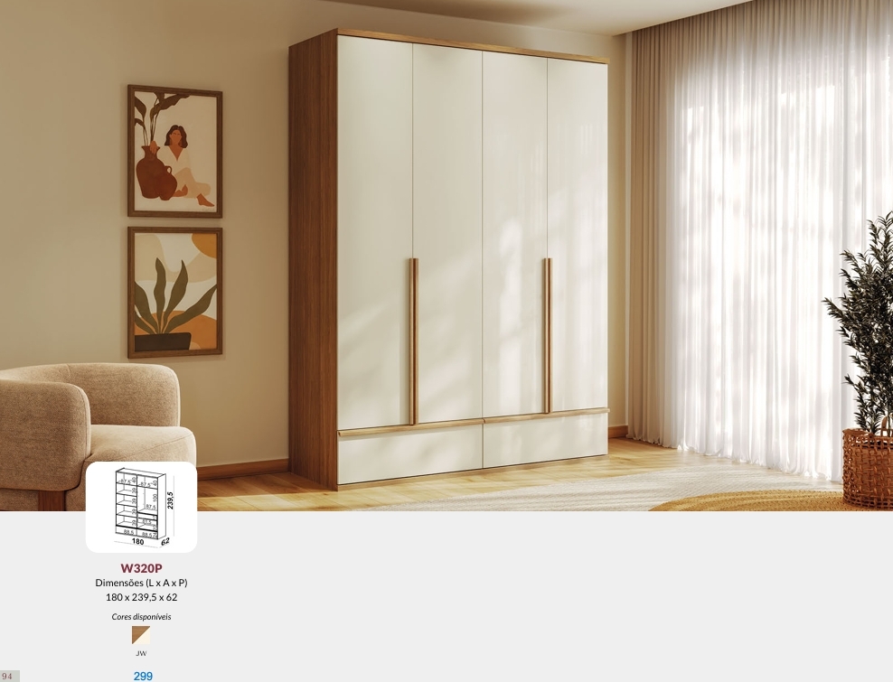 Roupeiro W320P | Dalla Costa 0826