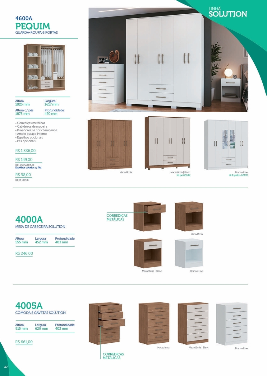 Linha Solution | 4300A - 4400A - 4600A - |  Castro : Venda -40% 0425
