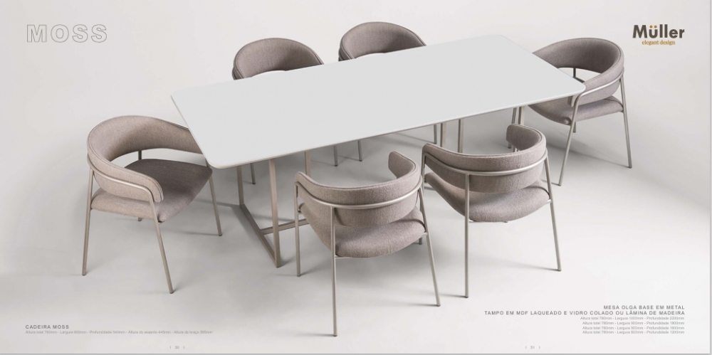 Cadeira Moss / Mesa Olga | Muller Elegant 0726
