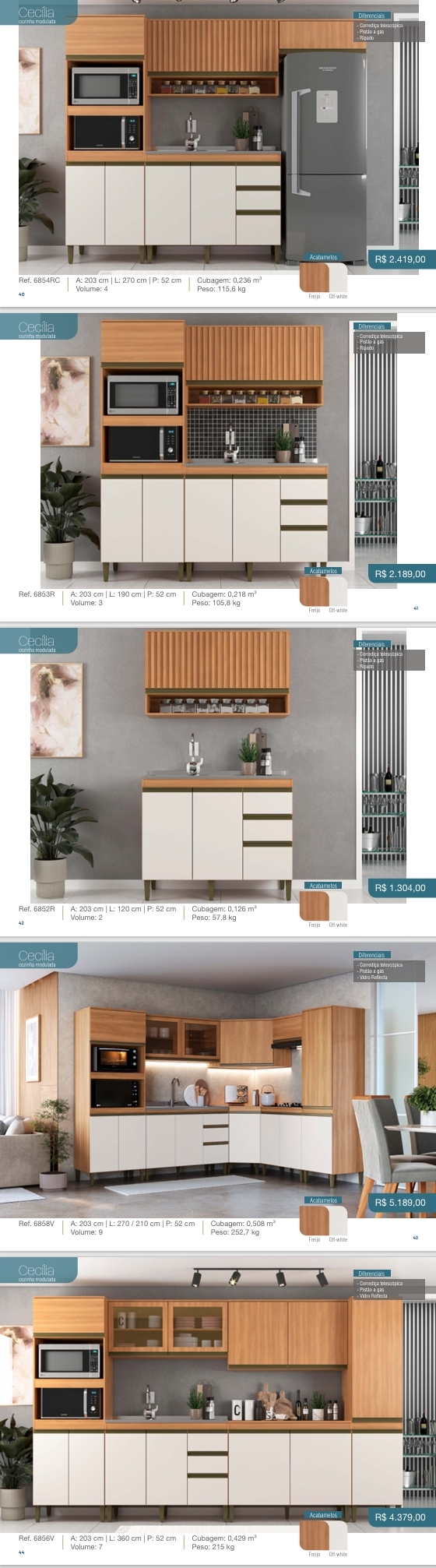 Cozinha Modulada Cecília | Venda:-40% | JCarvalho 0925