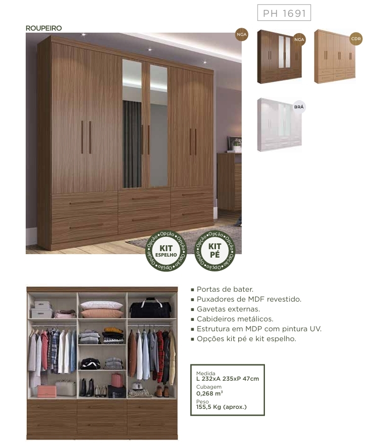 Roupeiro PH 1691 | Herval 0726